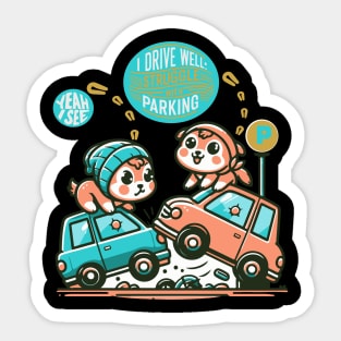 Parking Banter:A Comic Parking Exchange Sticker